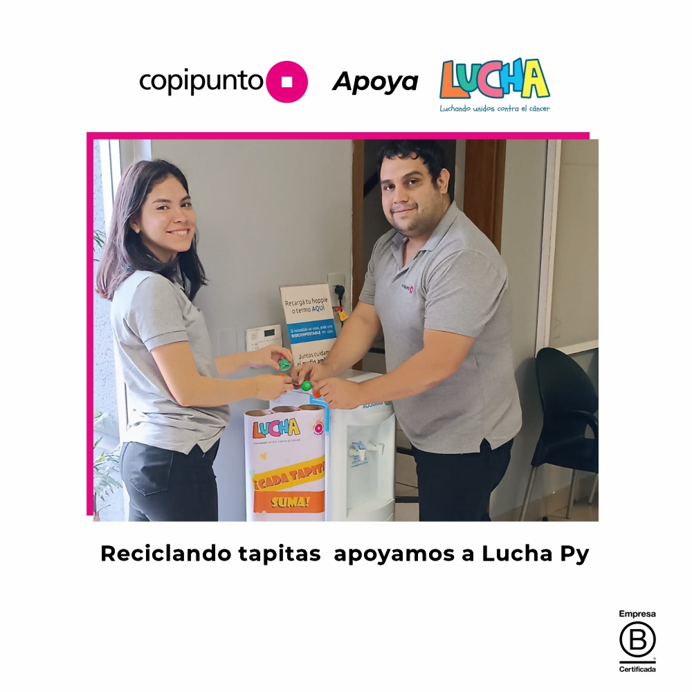 Copipunto's tweet photo. Desde Copipunto invitamos a todos/as nuestros clientes a sumarse a la colecta de Tapitas para apoyar @LUCHA_Py 

Acercate a cualquiera de nuestras sucursales y depositá tus tapitas de amor en los puntos de recolección creados especialmente para Lucha ❤️🧡💛💚💙 https://t.co/0G0FOVzu7o