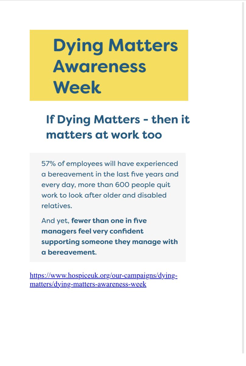 Dying Matters Awareness week Royal London Hospital 
Team Leader Webinar
The wave of grief: Highlighting the challenges of being bereaved in the workplace. Thank you Dr Carla Croft and Rev Jonathan Livingstone.