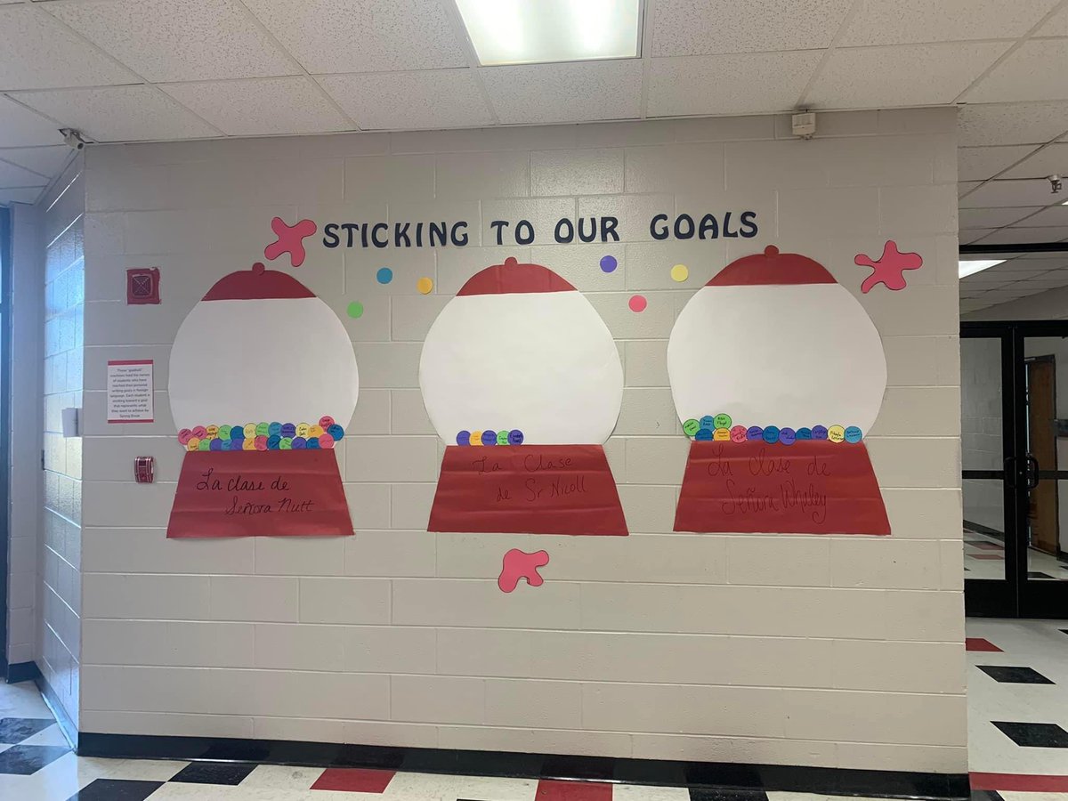 Look at how our foreign language “Goal Ball Machines” have filled up from January to now. Way to go students and teachers!