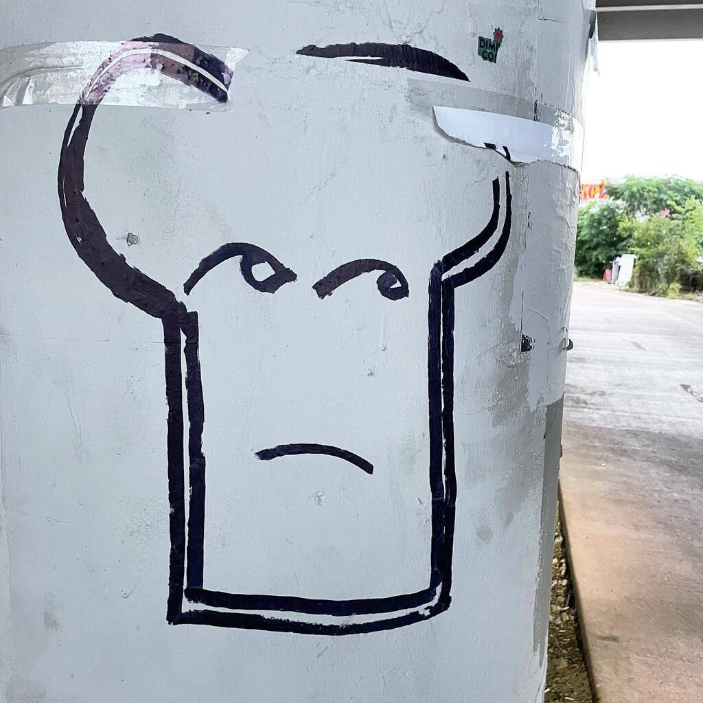 Today’s bicycle commute photo: Skeptical Toast #bicycle #commute #austin