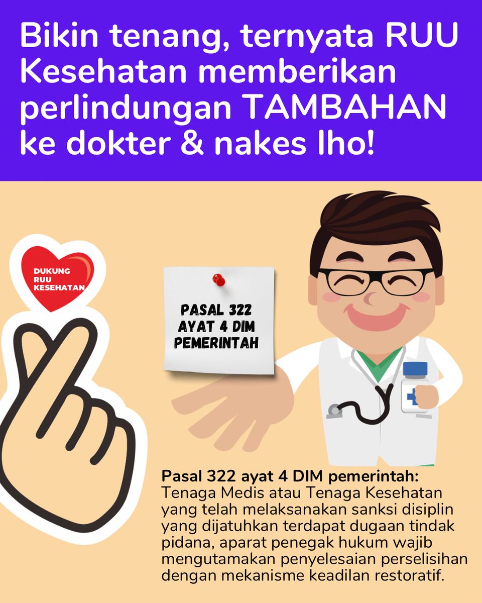 afi_afieee's tweet photo. @nirwan_anestesi @PBIDI Wah, jika RUU Kesehatan disahkan berarti banyak calon dokter yg punya kesempatan meraih mimpinya! Biaya kuliah kedokteran lebih terjangkau &amp; proses penerimaan transparan. Semoga kehadiran RUU ini membawa kebaikan untuk industri kesehatan. #RUUKesehatanItuBaik #ManfaatRUUKesehatan https://t.co/XheucLdYC4