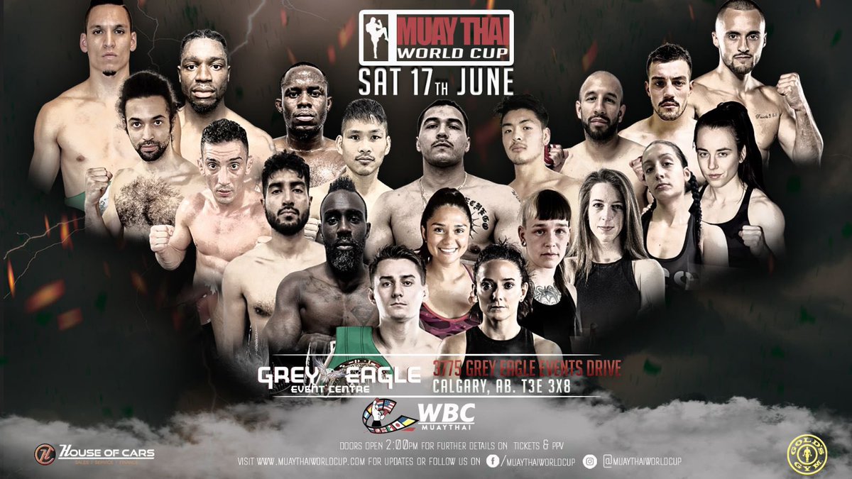 MTWC presents Road to ONE $100k contract tournament 🥊 

Featuring 3 <a href="/WBCMuaythai/">WBC MuayThai</a> 🇨🇦 title bouts 

🎟 muaythaiworldcup.com 

#muaythai #ONEChampionship #canada #calgary