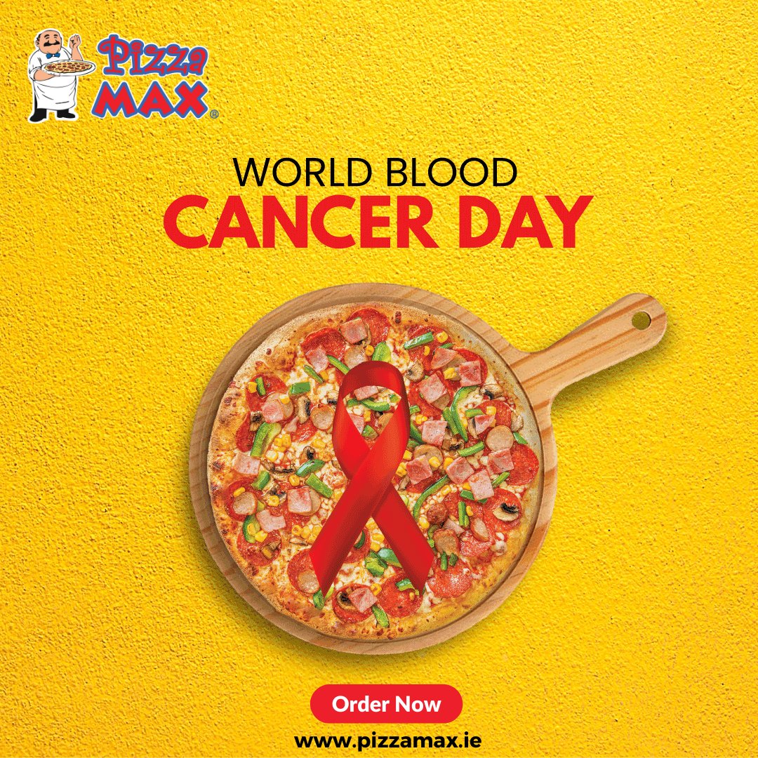 PizzaMaxIE's tweet photo. We stand in solidarity with all those affected by this disease. At our pizza shop, we want to make a difference in the fight against blood cancer by offering our support and love to those who need it. #bloodcancerday2023 #pizza #pizzatime

@BloodCancerIRL @SlbIrl https://t.co/b9DjlGb2D5