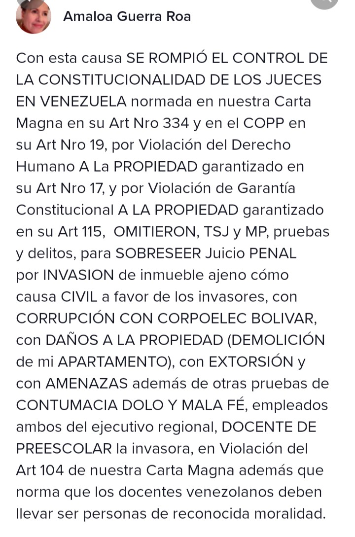 AmaloaGuerraR's tweet photo. @TarekWiliamSaab @MinpublicoVEN @CGRVenezuela
@cabello @CeballosIchaso1
@MijpVzla @mazo4f

#Corrupcion #DDHH
#DerechosHumanos
#Justicia 

https://t.co/Pp6xxbHnLJ https://t.co/FjrfWbG4VE