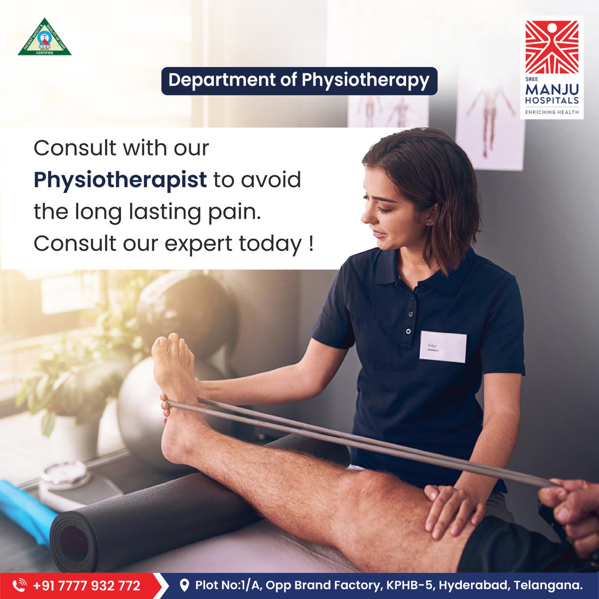 SreeManjuHosp's tweet photo. Physiotherapy helps to reduce pain, improves mobility and as well supports to recover quickly after a surgery.
Book an appointment: +91 77779 32772
Visit:-https://t.co/HkU23MC2Ob
#physiotherapy #physiotherapytreatment #ReducePain #surgery #PhysiotherapySpecialist https://t.co/8QDtoEWD07