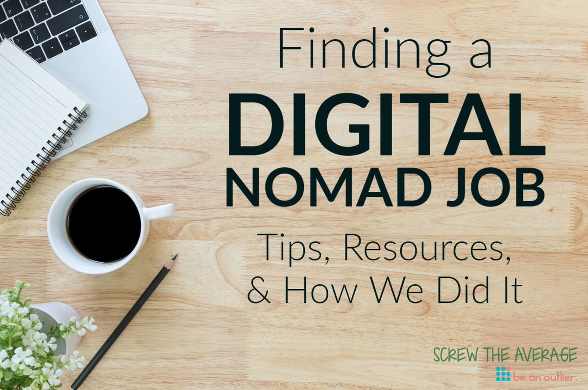 ScrewTheAverage's tweet photo. Looking for a digital nomad job? We’ve been DMs for 6 years &amp; are sharing tips, resources, &amp; our personal experience finding &amp; excelling as digital nomads.
https://t.co/fIH7s4wq5V

#DigitalNomad #RemoteJobs #LocationIndependent #Travel #RemoteWork #ScrewTheAverage #BeAnOutlier https://t.co/NyQy9WjbcJ