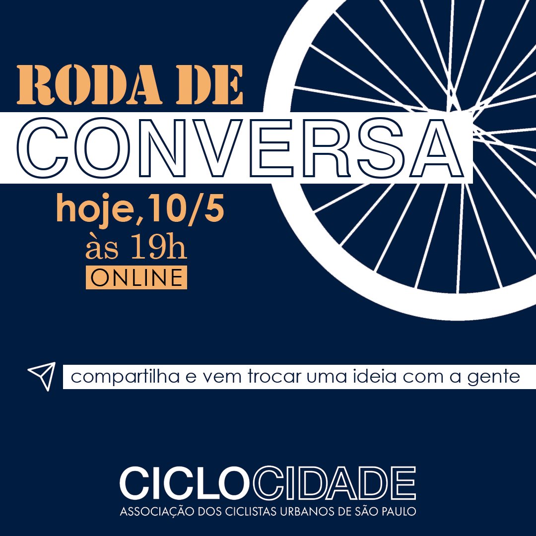 Hoje tem Roda de Conversa às 19h! 

O encontro rola mensalmente e é aberto à participação de qualquer pessoa, associada ou não.

A pauta também é livre: fique à vontade pra chegar e trazer temas que considere importantes de serem debatidos!

Participe: meet.google.com/yrm-dzcq-amf