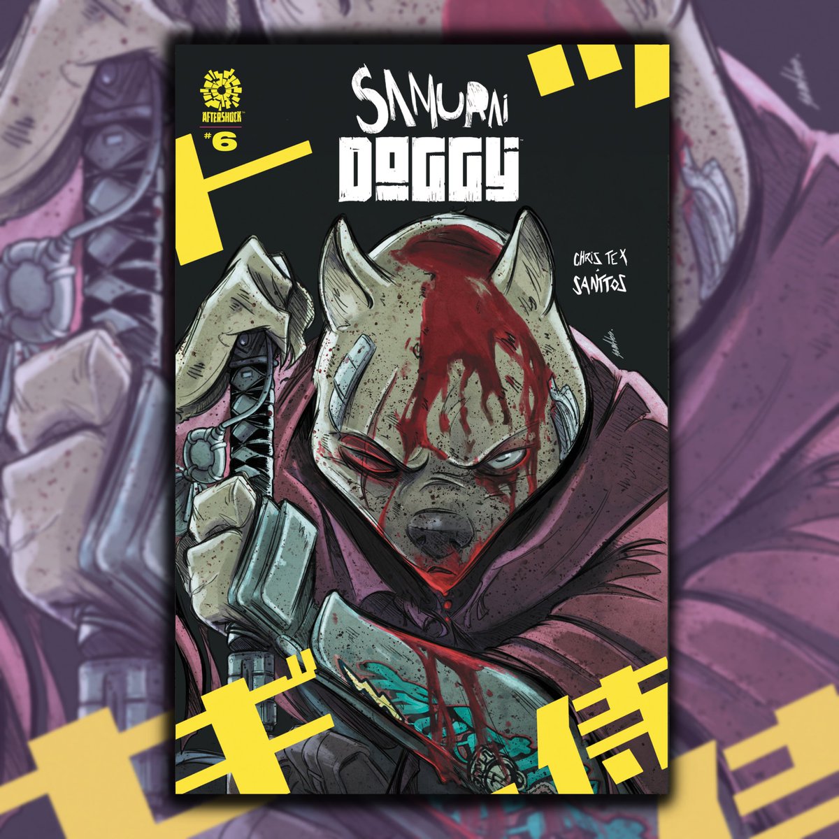 Doggy has finally found one of his siblings, but things don’t turn out quite the way he had hoped. Now at the ultimate turning point in his quest for justice, Doggy finds himself in a life-or-death situation. Will it be his last? The season finale - SAMURAI DOGGY #6 - out now!!