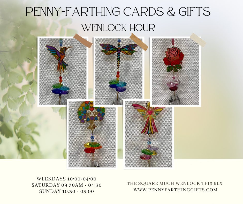 PFarthingShrop's tweet photo. The nights are getting lighter! For #WenlockHour why not make the most of the extra sunlight with these fabulous decorations from Wild Things, available in store and online from Penny-Farthing! #Shrewsbury #MuchWenlock #Shropshire https://t.co/9YNIeFpMVW