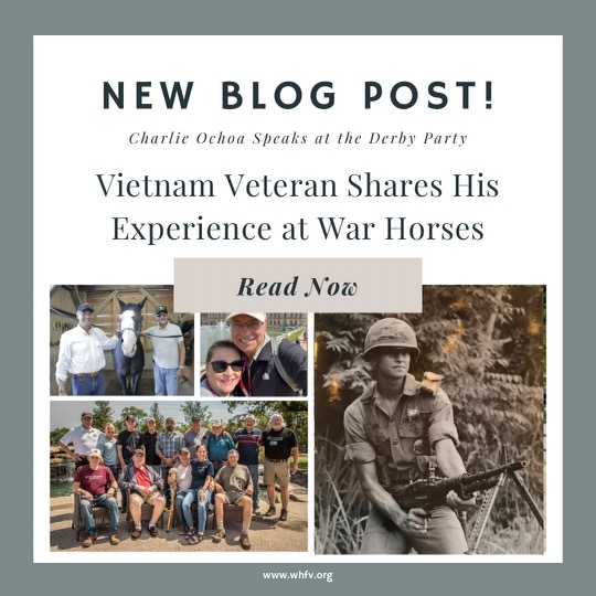 READ and SHARE our first BLOG post: 
warhorsesforveterans.org/post/vietnam-v…

A Foundation of Trust Between a Horse and a Veteran
53 Years After He Returned from Vietnam, Charlie Ochoa visits War Horses for Veterans 
#VietnamVeterans #WarHorsesForVeterans #horses #trust #nonprofit