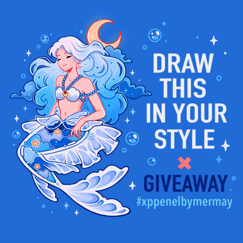 This is my entry for #mermay no.7 - Merfairy. But it is a #dtiys at the same time. Thanks <a href="/DrawsElby/">elby.draws ✨🌜</a> for this nice challenge. When I first saw it, I just thought, THIS is perfect for a merfairy :D

#xppenelbymermay #drawthisinyourstyle #mermay2023 #merfairy #digitalart #krita