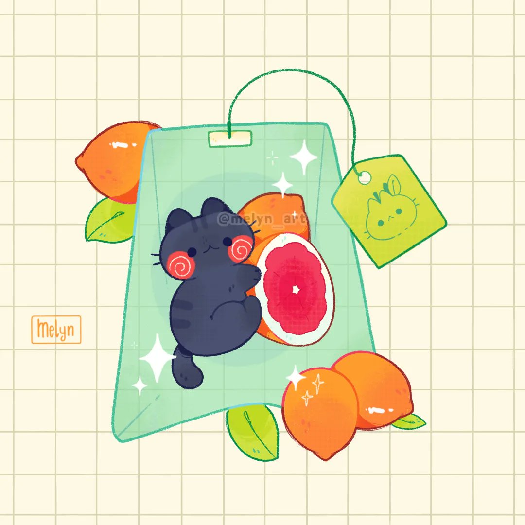 🌱;  choose your tea kitty !!

🍋; Sweet lemon: calm and soft, helps you take long naps, loves cuddles, a little shy!

🍊; Fresh grapefruit: energizing, perfect to start the day, very active, loves to play and jump!

#artistsontwitter #fyp #cat #cuteart #illustration #kawaii #art