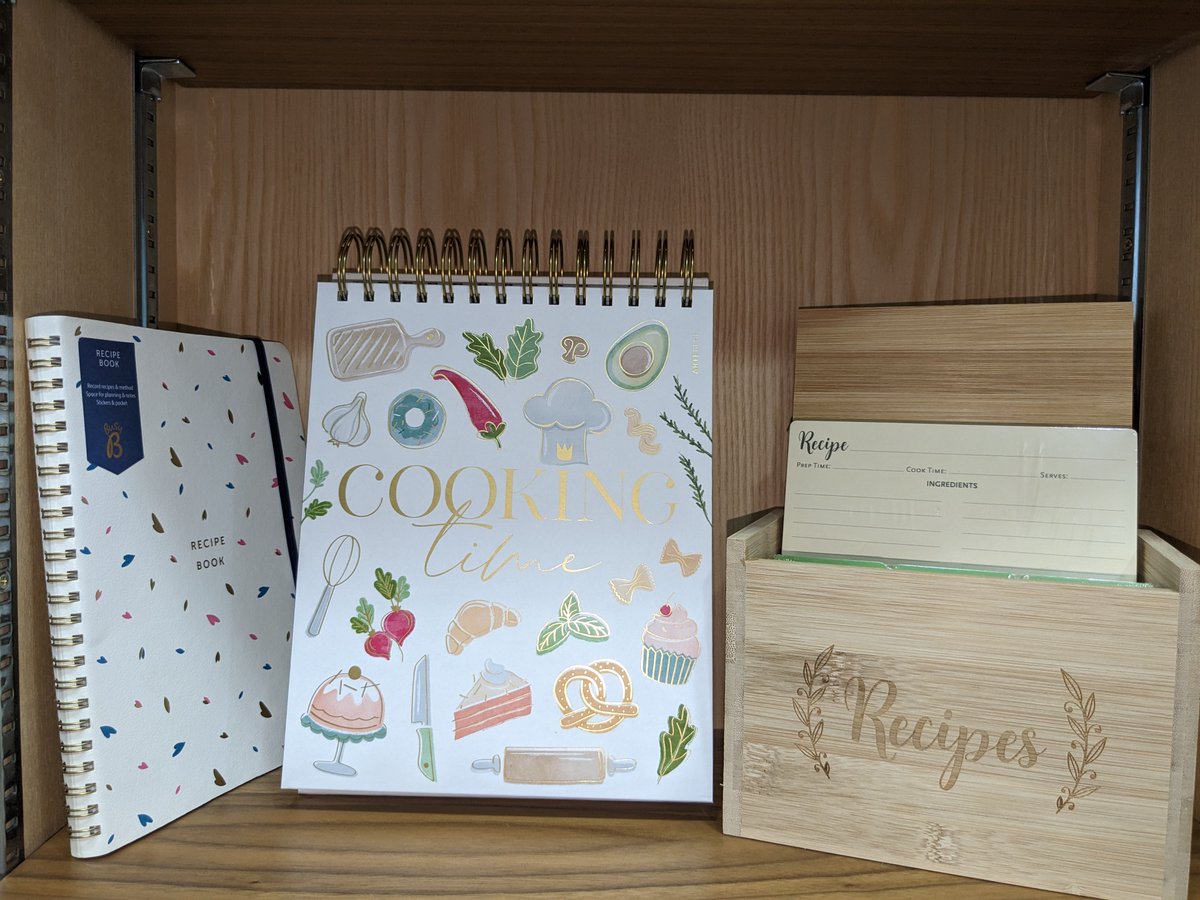 PFarthingShrop's tweet photo. Looking to whip up a storm in the kitchen but can't keep your recipes in one place? Check out these recipe books and boxes, perfect for helping you keep them together so you focus on creating a feast! https://t.co/P2a0Mx81Fz