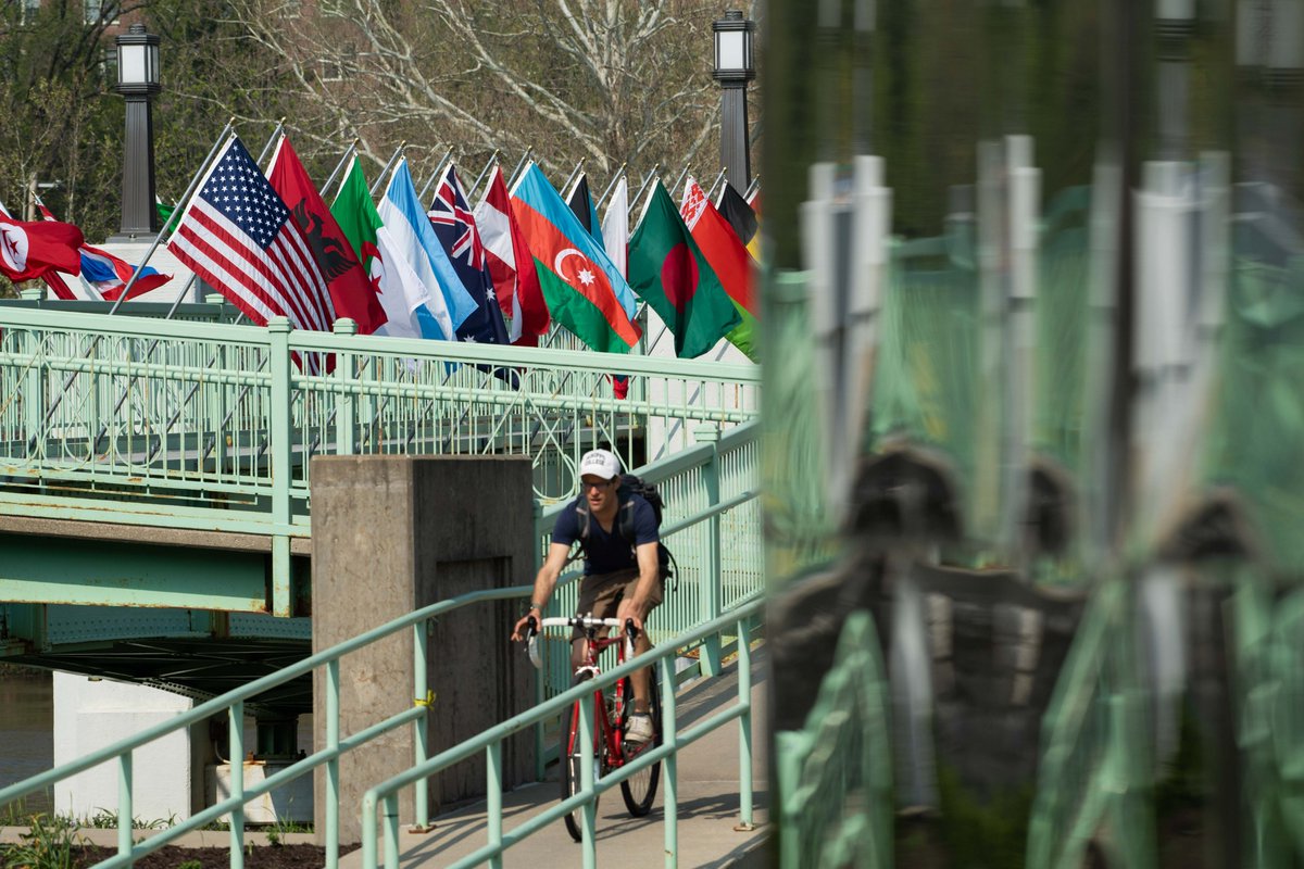 It's a beautiful day to check out the 2nd coolest new tradition <a href="/uiowa/">University of Iowa</a>! The Bridging Our World display on the IMU footbridge features the flags of the countries represented by students attending the university. Find the location of individual flags at imu.uiowa.edu/world