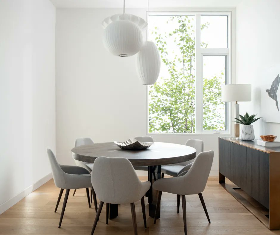 You can almost feel the sunshine and breeze - a perfect place for a mocktail &amp; magazine!

Build: @capstonehomesyyc
Architecture: @nyhoffarchitecture
📸 :  <a href="/4exposure/">maureen esch</a>.ca

#diningroomdesign #architecture #yyc #yychomebuilder #calgaryhomebuilder #customhome #designbuild