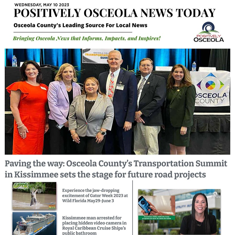 positiveosceola's tweet photo. Your Wednesday Osceola News is here with Positively Osceola News Today, Osceola County's most trusted source for local news, sports, and events! #OsceolaNews #OsceolaSports #transportationsummit @OsceolaCountyFl @CityofKissimmee @CityofStCloudFL @OrlandoHealth @CFXway