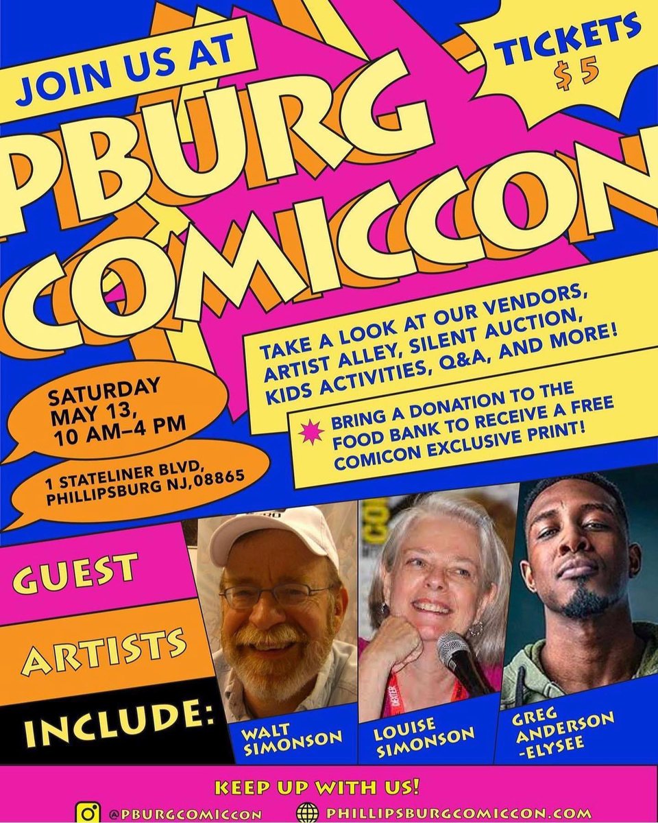GregAndElysee's tweet photo. The vibes this Saturday! Phillipsburg Comic Con in Phillipsburg NJ!! @PburgComicCon
Pull up! Its going to be a dope time. https://t.co/B1Oes7MD5I