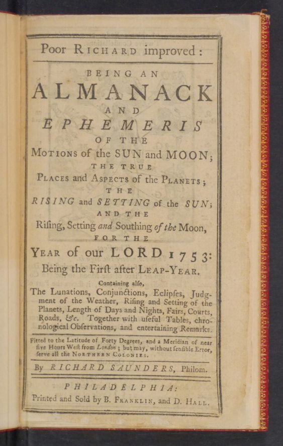 bhgross144's tweet photo. #ICYMI-@LindaHall_org's new rare book exhibition (Promoting Useful Knowledge: @AmPhilSociety and Science in Early America) is now open.

Come &amp; see the 1753 edition of Poor Richard's Almanack, which APS loaned us following the @Chiefs' #SuperBowl victory!

#LibraryBowl23 #histSTM https://t.co/5TvuZ7UEtz