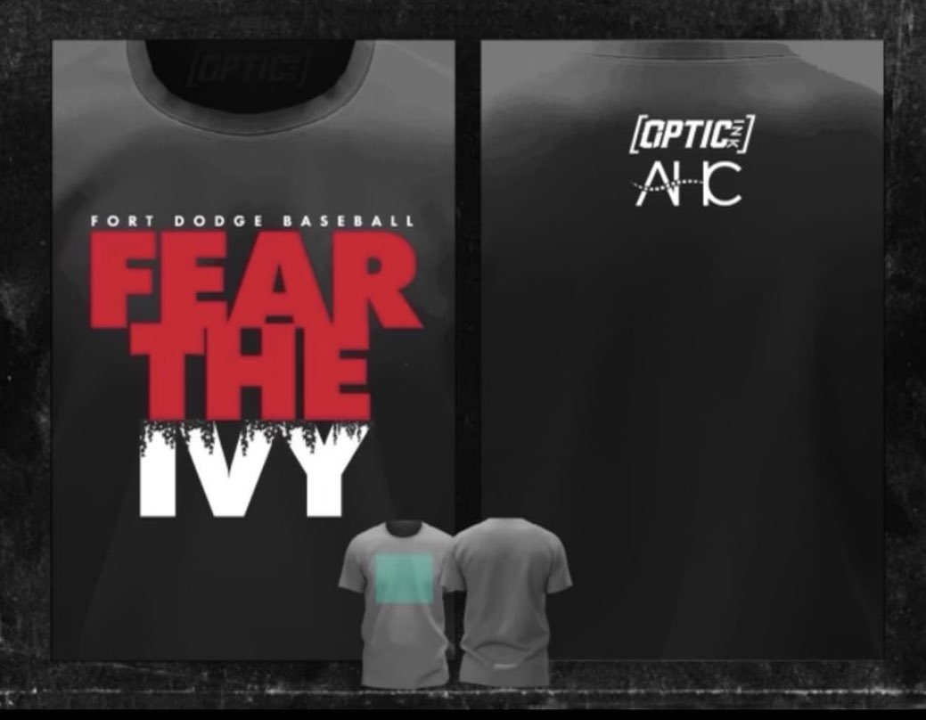 FORT DODGE STUDENTS‼️

Want a new FEAR THE IVY Dodger baseball T-shirt? EASY!

All you need to do is be one of the first 50 students to our home opener next Monday!

Gates open at 4. 50 extra shirts will be sold to the public for $20!

First come first serve on shirts and sizes.