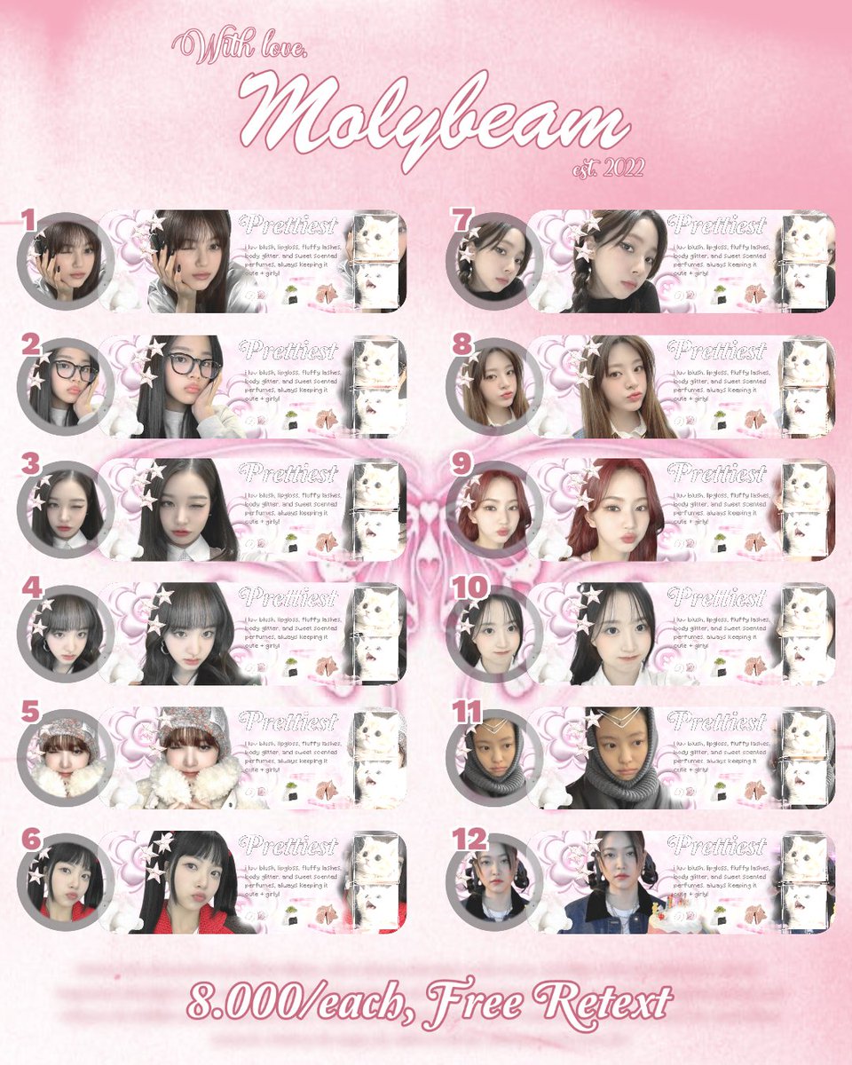 molysb's tweet photo. help rt, thank youu!!

haloo! molie bawa layout ready stock gg dibawah ini (bisa cek alt) 8000/each free retext dengan payment all e-wallet (qris). jika minat atau mau req bisa langsung DM yaa♡︎

#zonauang #zonaba https://t.co/lKqGhsY9QF