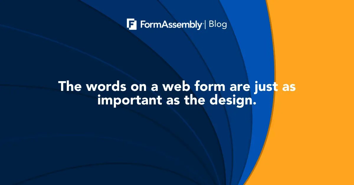 FormAssembly's tweet image. The words you use on your web forms can make or a break a user's experience. Don't let boring, disingenuous copy turn them away. Learn how to optimize your form copy: buff.ly/3L9oGTs
#UX #webformdesign
