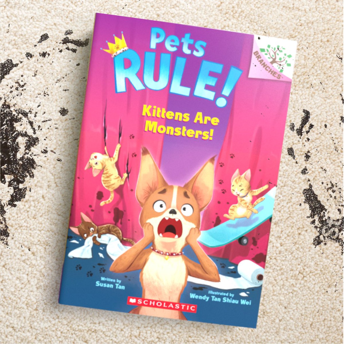 PETS RULE #3: KITTENS ARE MONSTERS! by <a href="/SusanSMTan/">Susan Tan</a> — With humor, engaging artwork, and nonstop action, this early chapter book series about a Chihuahua who wants to rule the world is just right for any emerging reader. 🐶