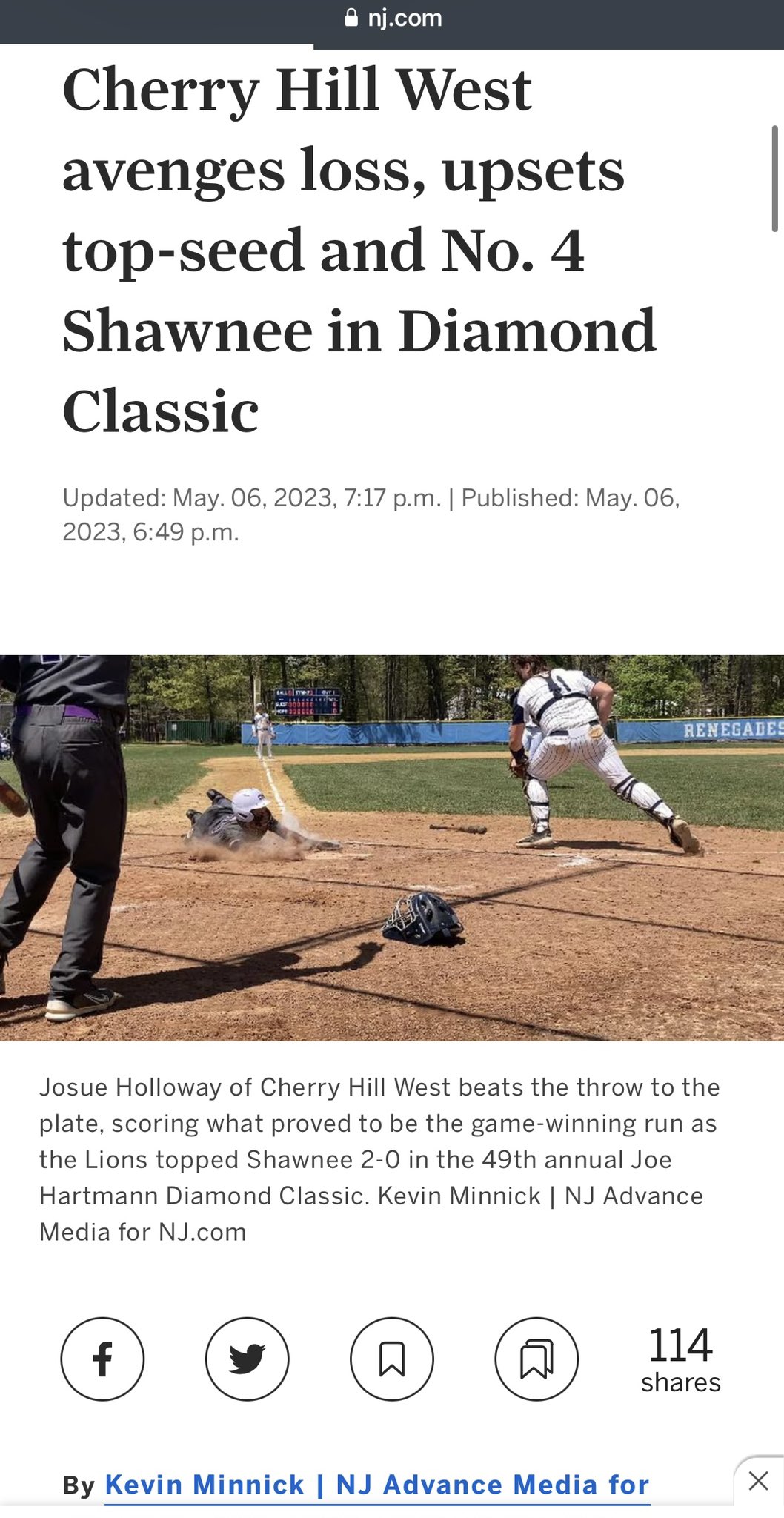 Delsea baseball beats Cherry Hill West to reach South Jersey 3 final