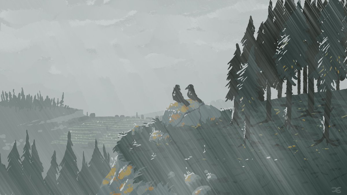 DoodleDemmy's tweet photo. The Witch's familiars watching over Landfall on Imir.
I finally finished #ChildrenOfMemory and I loved it! More amazing worldbuilding as always, I need to draw more from this series! #Fanart https://t.co/4EIpzSWvDH