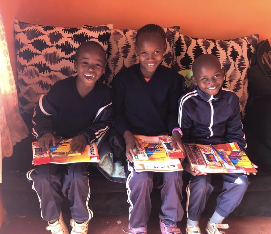 Lucy, Fridah and Damaris were all smiles this week when they received their assessment materials😃😃😃