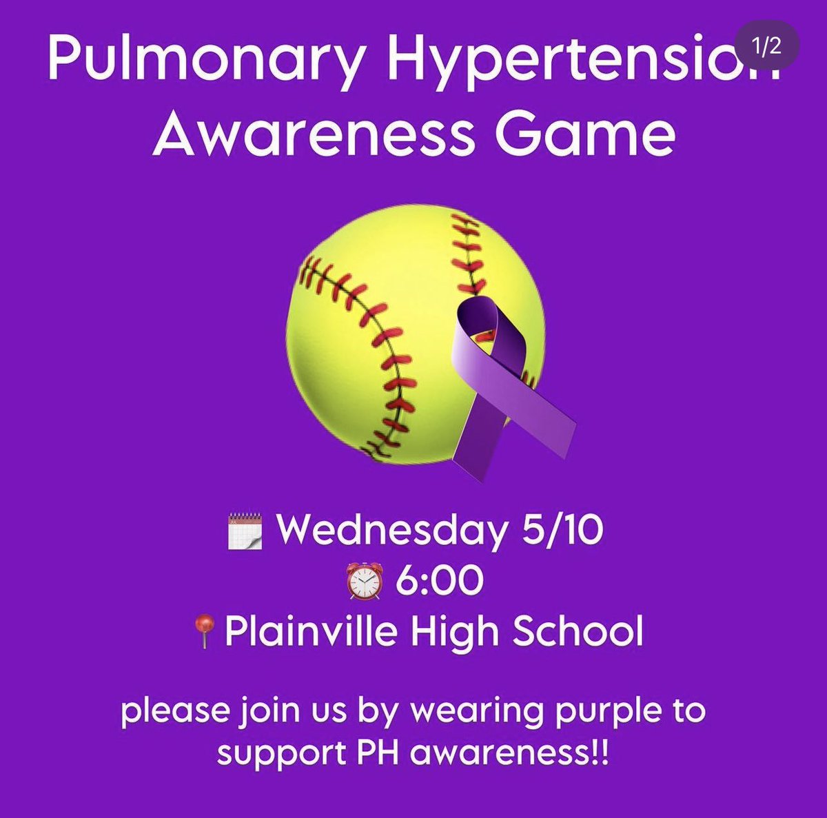 PLVBlueDevilsSB's tweet photo. Tonight we will wear purple in honor of World Pulmonary Hypertension Awareness Day (which was on 5/05) to bring awareness to a rare disease.  We hope to see great fan participation tonight! 💜#PHSAllin  #HoldtheRope #WorldPHDay2023 https://t.co/QmXHMLNwHh