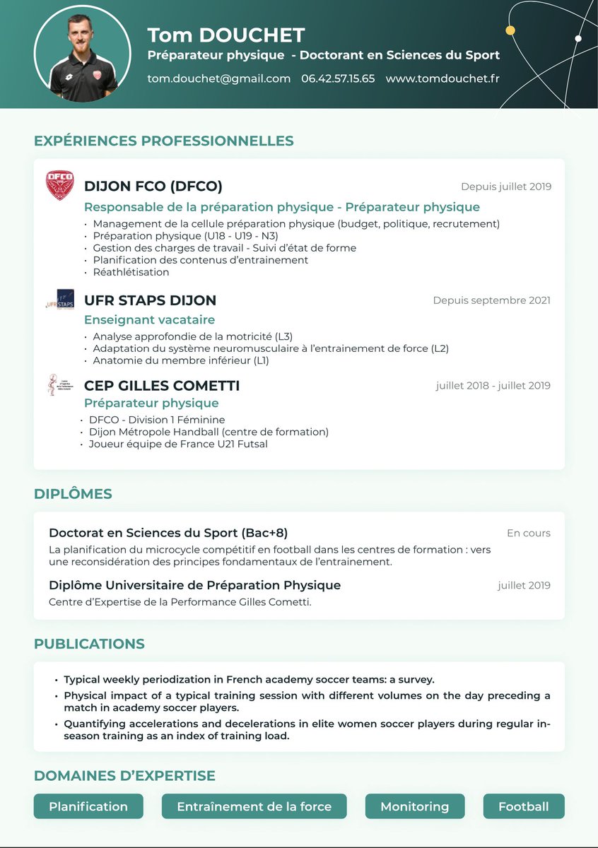 Prêt pour une nouvelle aventure 🆕

Je suis à la recherche d’un nouveau projet en tant que SPORT SCIENTIST - PRÉPARATEUR PHYSIQUE 💻🏋️ en France et à l’étranger 🇫🇷✈️

Plus d’informations sur mes expériences tomdouchet.fr 👨🏻‍💻

Merci pour vos partages et votre aide 🤝