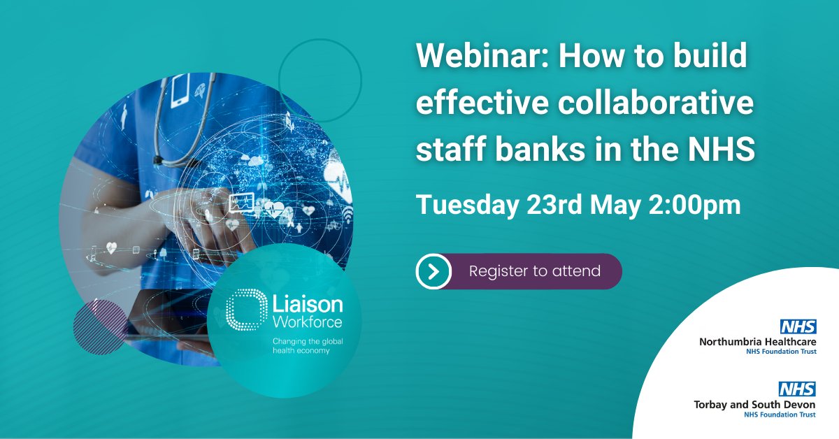 Liaison_Group's tweet photo. Register for our latest webinar, where we’ll be joined by #NHS #collaborativebank colleagues to discuss how they have brought healthcare providers together for the benefit of workers and the organisations.
Find out more and reserve your space here: https://t.co/4qN9i4f92T https://t.co/PHYnXdrXQP