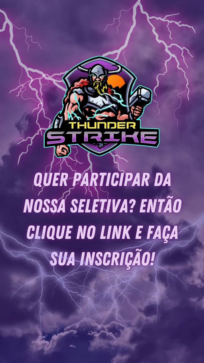 ThunderStrikeG's tweet photo. A Thunder Strike Gaming Esta em busca de Tryouts para a funções de Jungle e Suporte
elo requisitado: Dima+

qualquer duvida pode chamar na dm que eu responderemos assim que possível 

@vagas_esports 
@FAgencyTracker https://t.co/yU2MOHDq8A