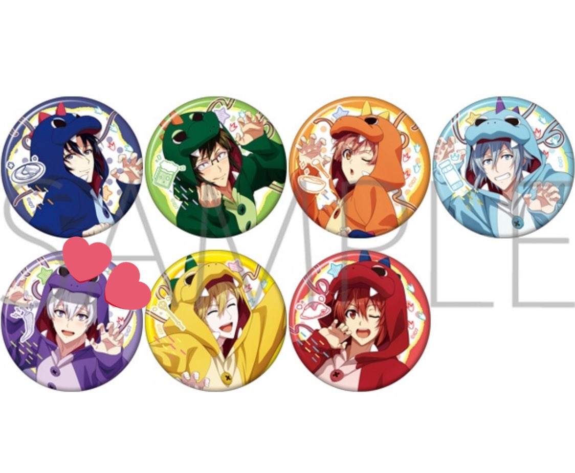__oO__05's tweet photo. 【交換】アイドリッシュセブン アイナナ 缶バッジ 怪獣パジャマ

譲)一織,大和,三月,環,ナギ1,陸1

求)壮五

郵送のみ故に２ＢＯＸアニメイト通販にて予約済。1点からでも可能ですが纏めて優先です。
ナギ以外のキャラは各2ずつあります。
検索からでも気軽にどうぞ😊 https://t.co/q5z8NFoTlJ