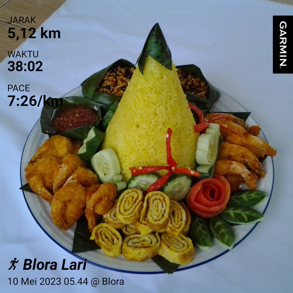 wachid_m's tweet photo. #morningrun #findyourhappypace #tumpeng #garmin #beatyesterday https://t.co/qbPZ5V6Man