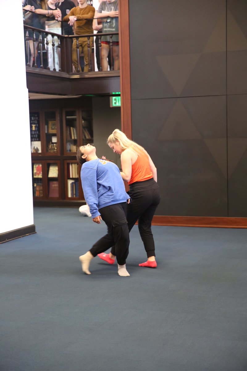 uflib's tweet photo. Libraries spaces are for more than books! "Dancing in the Archives," took place in April and is a site-specific suite of dances staged in the Smathers Special Collections' Judaica Suite, featuring works inspired by the lives of #katherinedunham, #pearlprimus and #zoranealehurston https://t.co/HaRxTswXN9