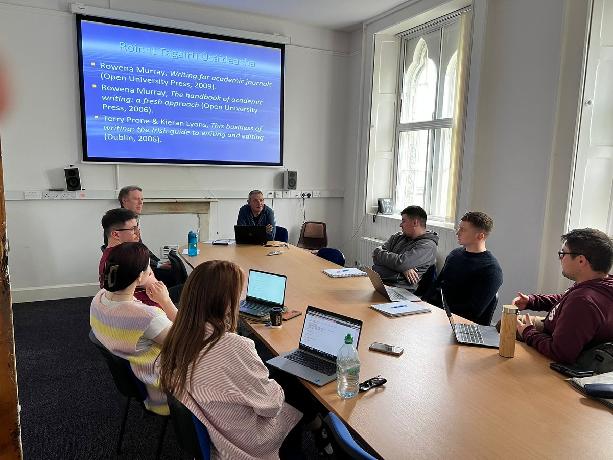 Fiontar & Scoil na Gaeilge (DCU) (@fiontargaeilge) on Twitter photo Thug an tOllamh Ciarán Mac Murchaidh, <a href="/cmacmur/">Ciarán P MacMurchaidh</a>, seimineár dár gcuid mac léinn PhD inniu faoina gconair ghairme agus conas is fearr plé le foilsiú in irisí measúla. Míle buíochas a Chiaráin! Thug an tOllamh Ciarán Mac Murchaidh, <a href="/cmacmur/">Ciarán P MacMurchaidh</a>, seimineár dár gcuid mac léinn PhD inniu faoina gconair ghairme agus conas is fearr plé le foilsiú in irisí measúla. Míle buíochas a Chiaráin!