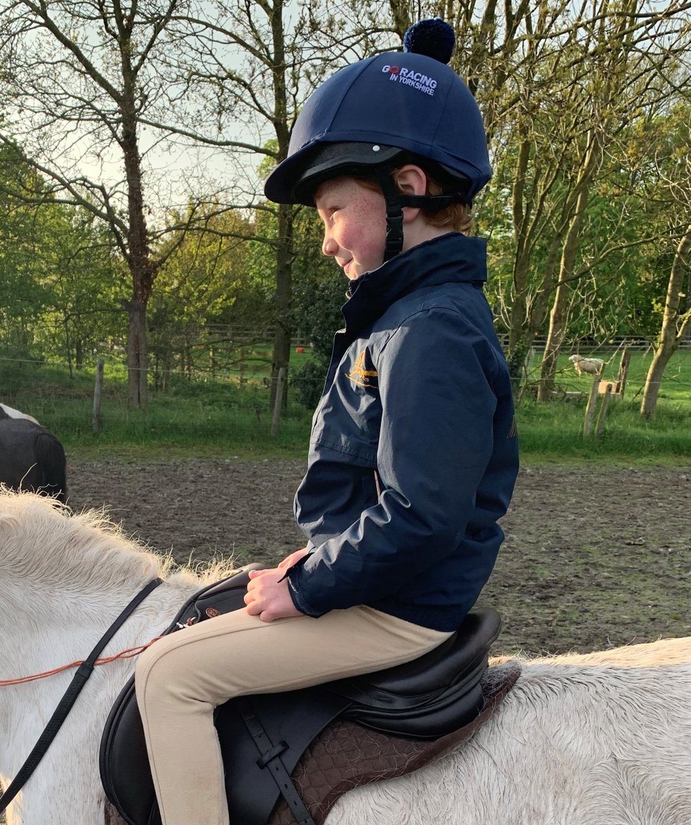 YorkshireRacing's tweet photo. We managed to subtly sneak some Go Racing In Yorkshire branding into a recent @ThePonyClub rally! Jockeys of the future?! 😀
#HorseRacing #Yorkshire #FutureJockeys #Aspirations #NextGeneration https://t.co/vOq7r9BUfY