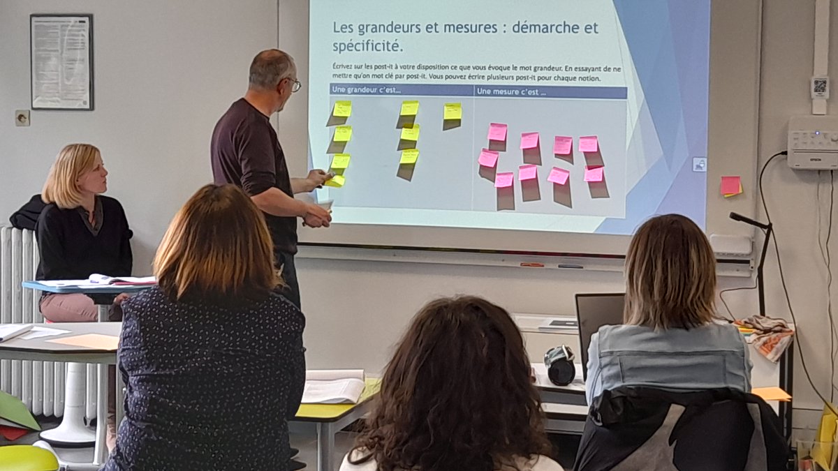 canope_61's tweet photo. "Travailler les grandeurs et mesures par la résolution de problèmes" : une #formation proposée par Didier Pineau @didp2_o et Dominique Meyer, dans le cadre des animations du #SPEI de @dsden61. https://t.co/c1ska8lYdS
