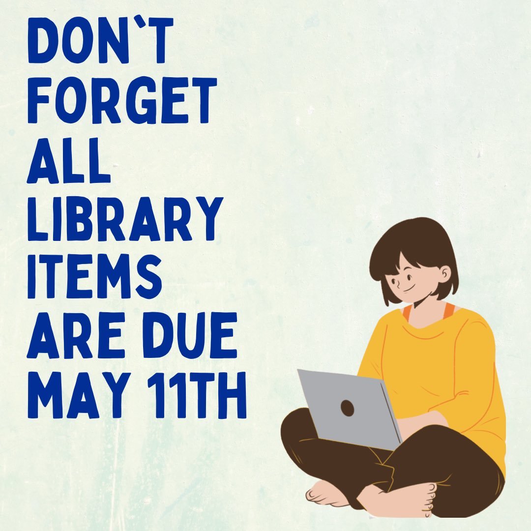 NichollsLibrary's tweet image. Hey y’all! Just a reminder that all items are due tomorrow by closing time! We will be open until 12am, so you got time.

If you will have issues getting stuff back to us? Shoot us a call, message, text, or email. We will work something out. We are all nice people, trust me. -AB