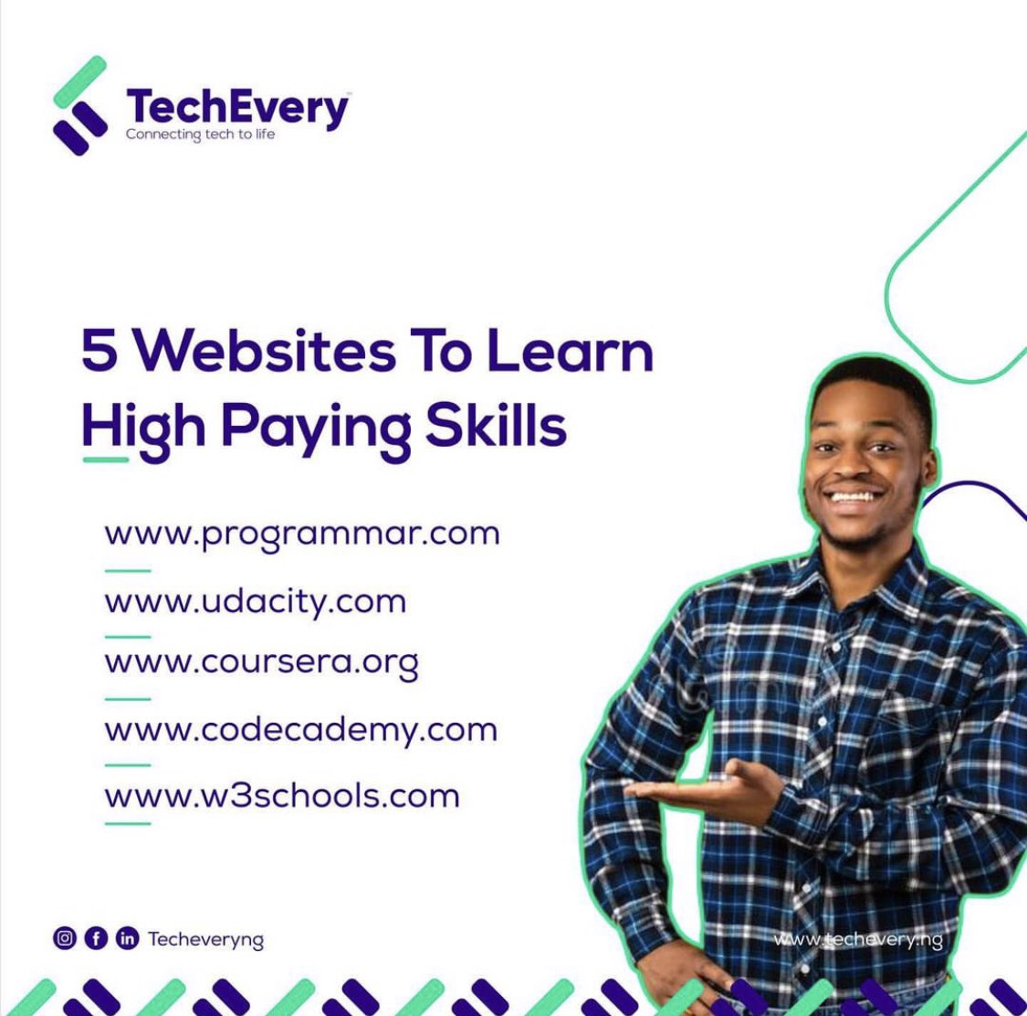 techeveryng's tweet photo. You’re a click away from becoming proficient in a new skill!!!
Visit these websites to take courses in high paying fields.
Follow @techeveryng for more.

#skills #acquire #grow #skillacquisition #tech #Eurovision2023 #wednesdaythought #coworkingspace https://t.co/BEq66zcSEW