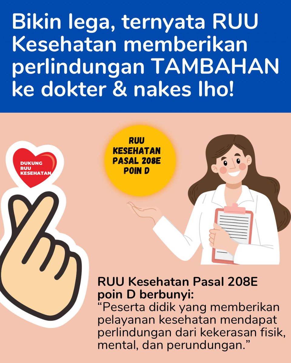 axavincer's tweet photo. @nirwan_anestesi @PBIDI Duh, rasanya lega banget kalau dokter-dokter bisa bekerja dg tenang tanpa overwork &amp; gak digaji. RUU Kesehatan adalah solusi yg tepat untuk mengatasi masalah tsb. Mari dukung RUU agar segera resmi &amp; membawa kebaikan bagi semua pihak. #RUUKesehatanItuBaik #ManfaatRUUKesehatan https://t.co/d2RacuhMqX