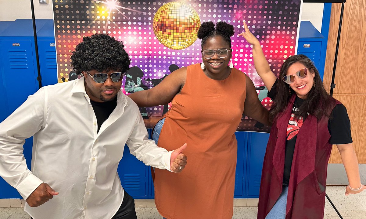 Gray_Ed7's tweet photo. This week, we have been taking a ride through the decades for #TeacherAppreciationWeek Today, we went back in time to the 70s Era. Check out the #ColtSquad @SmuSandra @ACEDallasISD @SHussainDISD @TeamDallasISD https://t.co/Bd4WsOfQu9