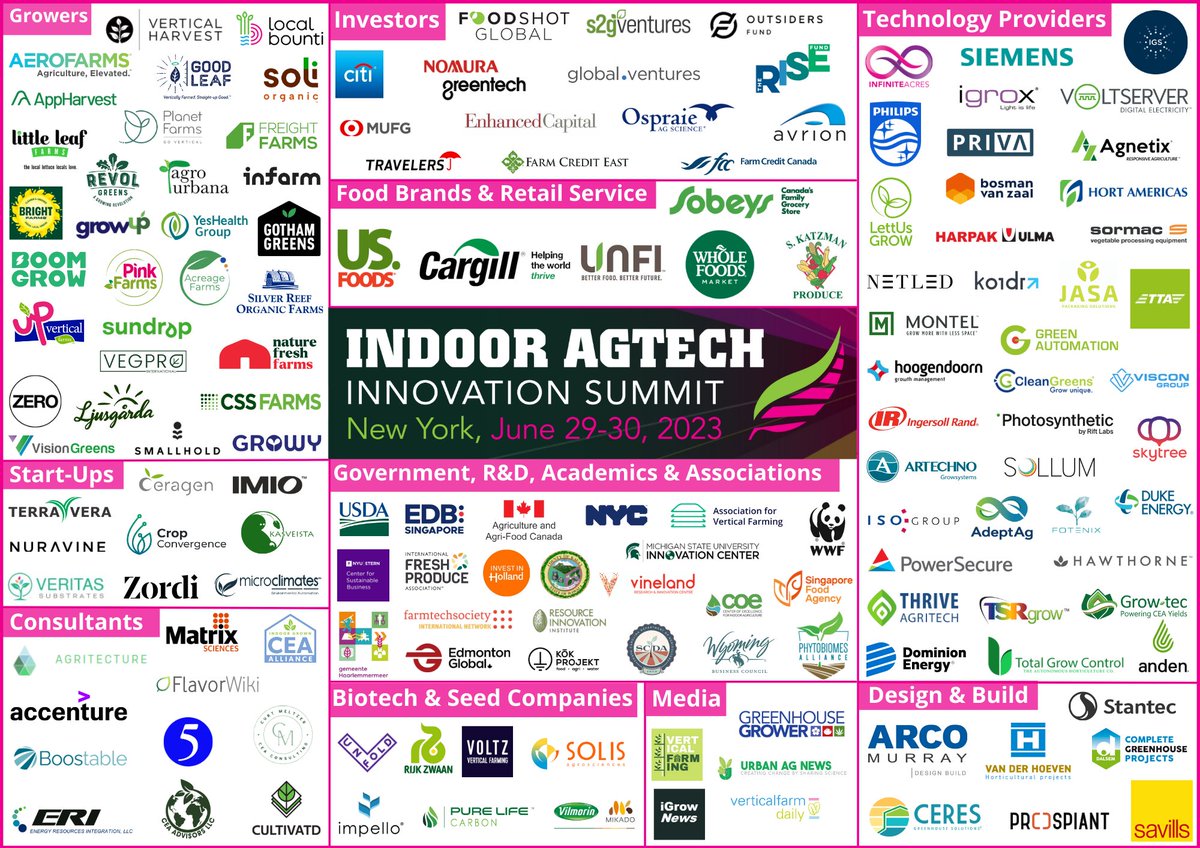 Will you be at @IndoorAgTech Innovation Summit, NYC, June 29-30? Join 700+ global leading  growers, retailers, tech providers, seed companies & investors. Book before May 11 to get the early bird discount: indooragtechnyc.com/register & save 10% with our discount code: FARMTS10!