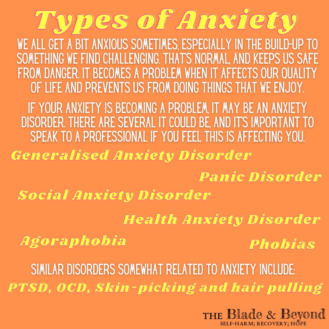 Find out more about Anxiety Disorders here - mentalhealth-uk.org/help-and-infor…
#MentalHealthAwarenessWeek #anxiety #selfharmprevention