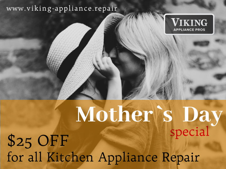 VikingApplPros's tweet photo. This Mother's Day, give your mom the gift of time and convenience with a perfectly working kitchen. Take advantage of our $25 off on all kitchen appliance repairs and schedule an appointment today. https://t.co/rmG1nYF5Cz
