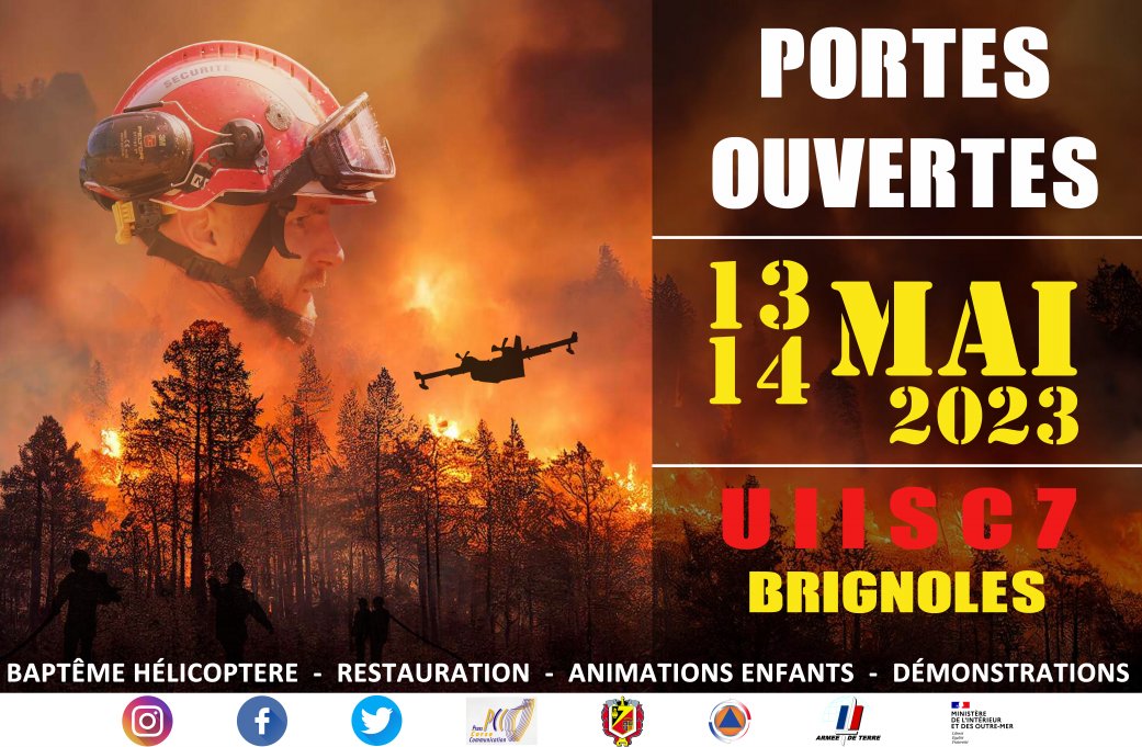 Prefet83's tweet image. #UIISC7 | 📣 Samedi 13 et dimanche 14 mai dès 10h, l&apos;Unité d&apos;instruction et d&apos;intervention de la sécurité civile de Brignoles ouvre ses portes.
✅ Démonstrations, animations et conférences, petits et grands sont les bienvenus !
ℹ️ Le programme 👉calameo.com/read/004079856…