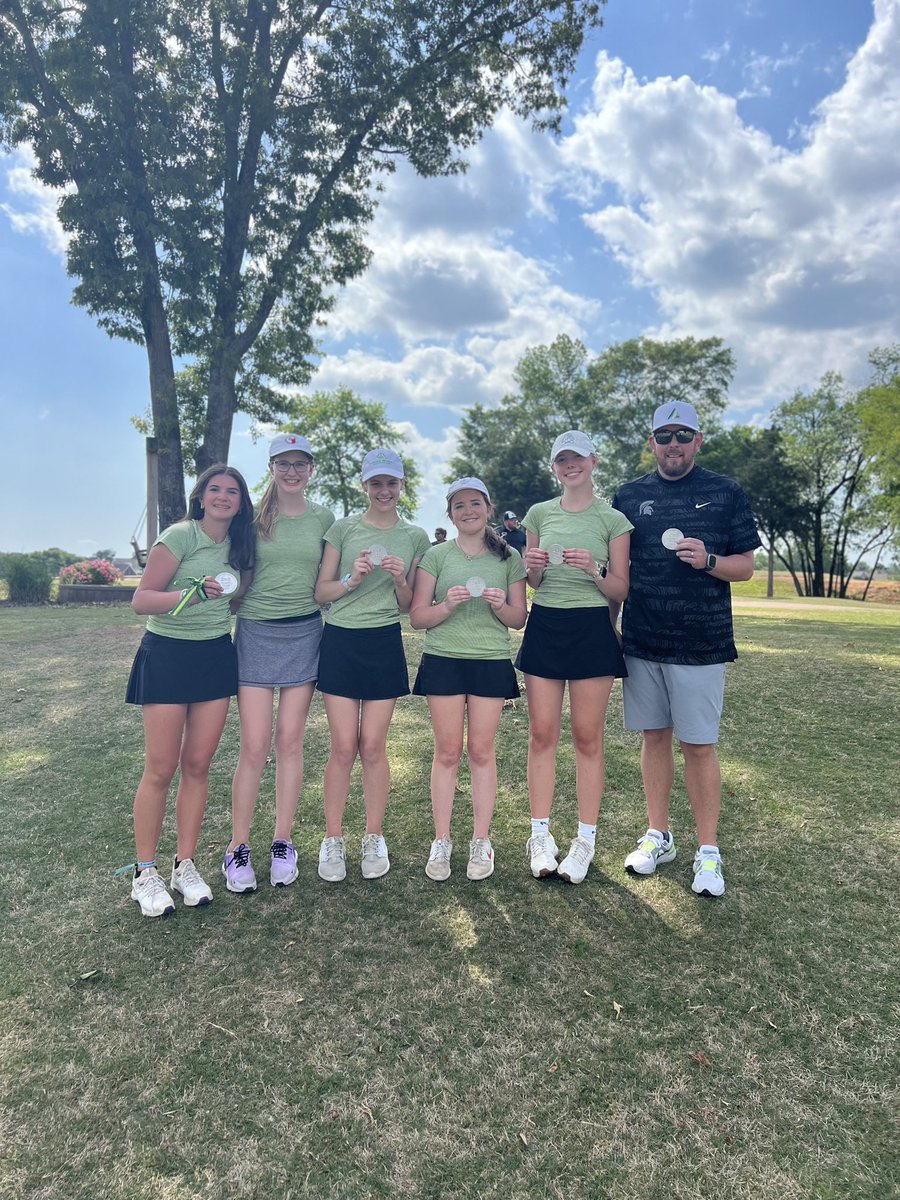 mbs_athletics's tweet photo. Headed to state! Congratulations to our varsity girls golf team for their second place finish at sub-state to earn at bid at the state tournament next week at RTJ in Auburn. GSG! https://t.co/9sIyZL4vgZ