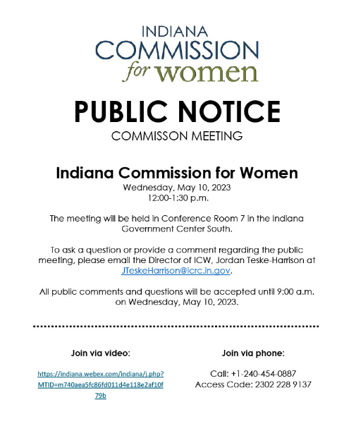 Join the conversation today to hear about our collaborative meeting with Michigan Women's Commission on their innovative bipartisan program to provide affordable child care for Michigan Families. youtu.be/a9rt8jM9AIw 

To join our meeting please visit in.gov/icw/about-icw/…