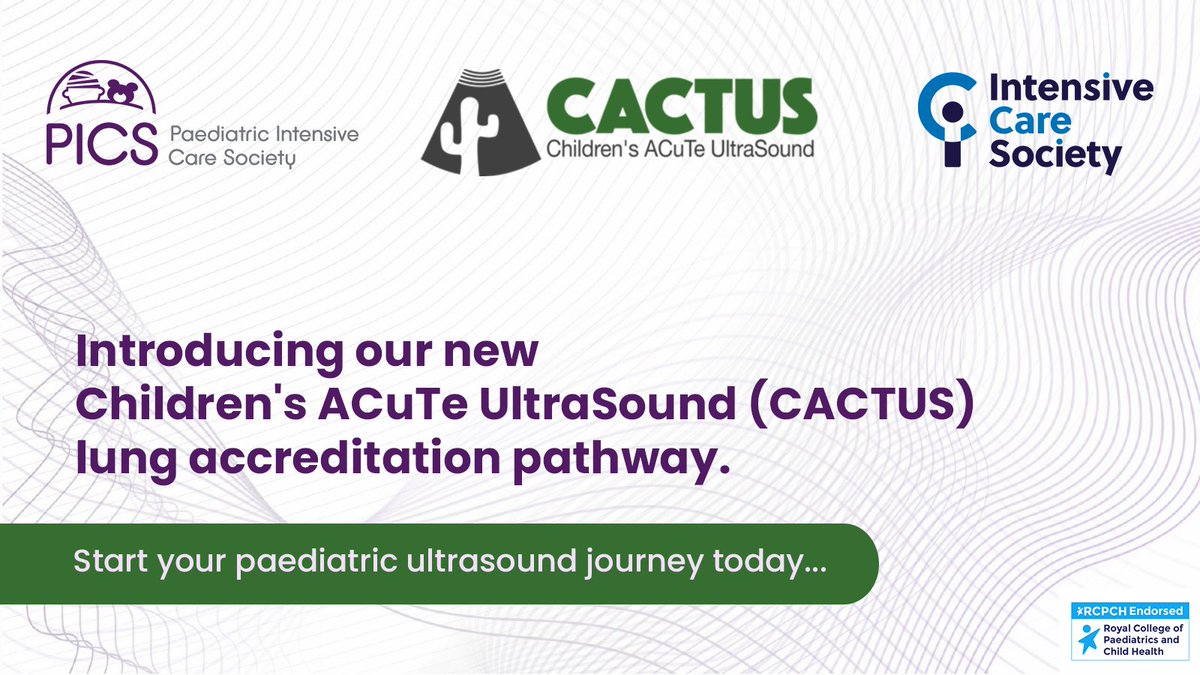 Intensive Care Society 💙 (@ics_updates) on Twitter photo 📣 Exciting news!
We're thrilled to launch our new #CACTUS accreditation pathway in collaboration with <a href="/PICSociety/">Paediatric Critical Care Society</a> .
Our lung module is now available online, providing a practical solution to training in lung US for children's intensive care.
👉bit.ly/CACTUS_US 📣 Exciting news!
We're thrilled to launch our new #CACTUS accreditation pathway in collaboration with <a href="/PICSociety/">Paediatric Critical Care Society</a> .
Our lung module is now available online, providing a practical solution to training in lung US for children's intensive care.
👉bit.ly/CACTUS_US